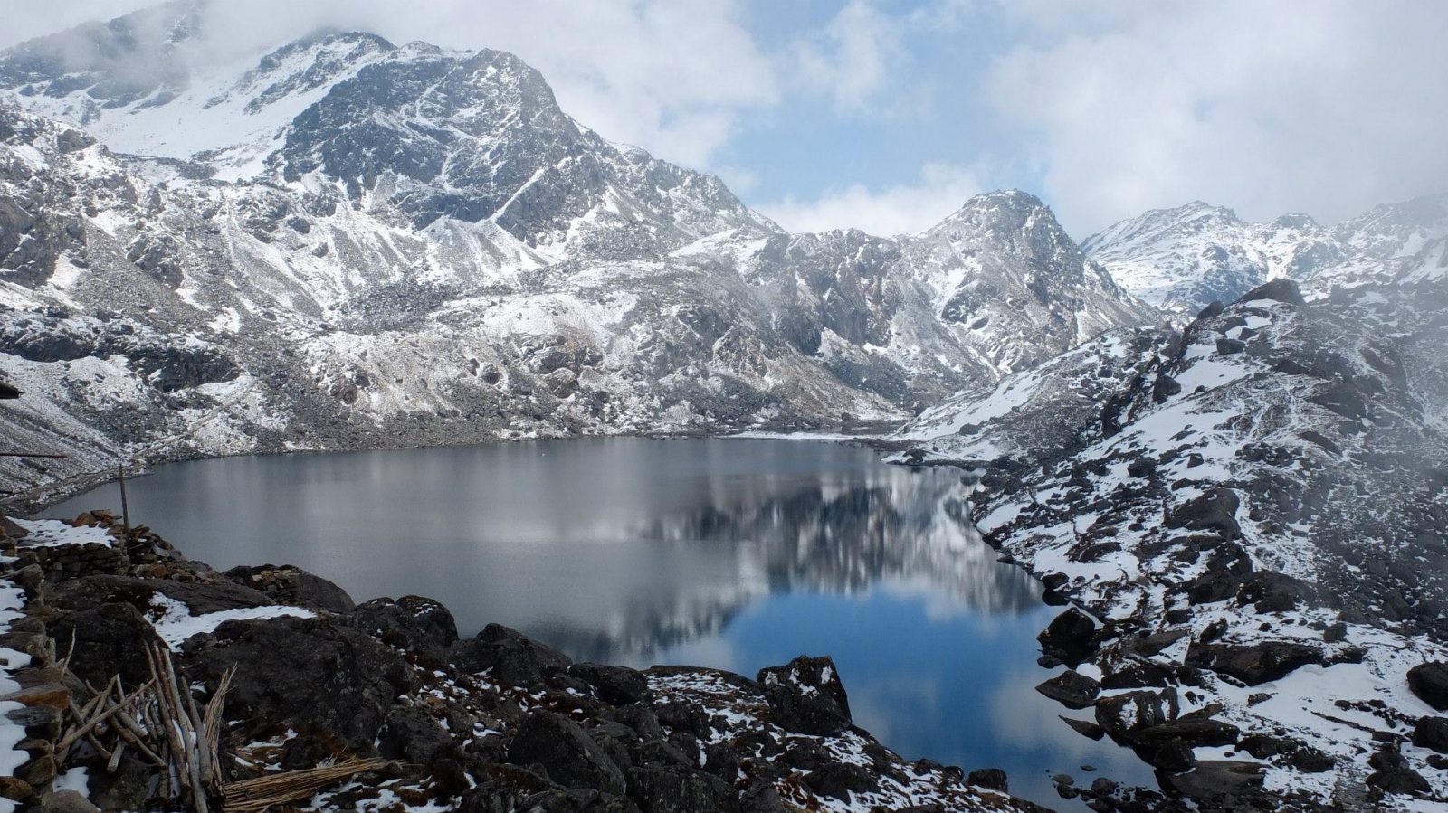 Mountain lake in Nepal